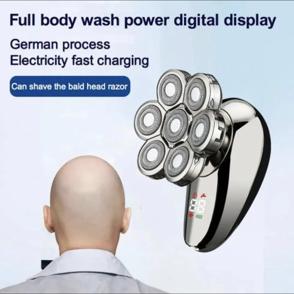 Seven Heads Electric Shaver Razor Water Proof Cordless